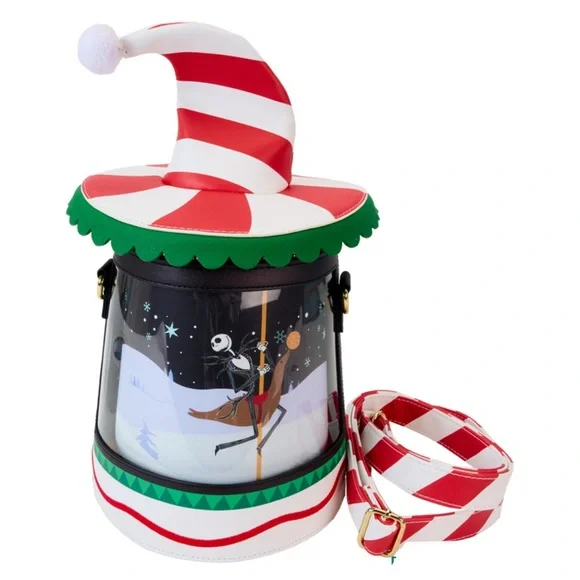 NWT Loungefly The Nightmare Before Christmas Carousel Spinning Figural Crossbody - Picture 2 of 14